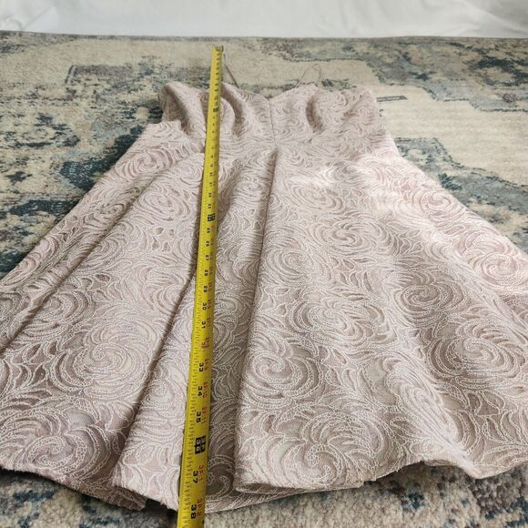 Gianni Bini Womens 10 Kimberly Knit Dress Formal Lined VNeck Spaghetti Pink - Picture 11 of 14